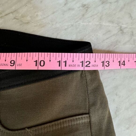 Helmut Lang Womens Coated Faux Leather Skinny Leggings pants Size 24 Green - Picture 5 of 7